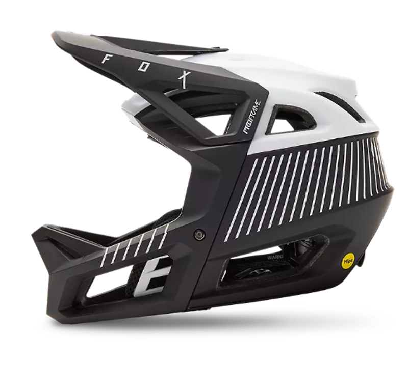 Fox Racing Proframe RS Mash Helmet in Black/White-3